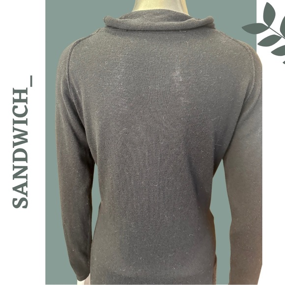 Sandwich Long Sleeve Knit Wool Blend Dress Color Block Detail Scoop Neck Medium - Picture 9 of 11